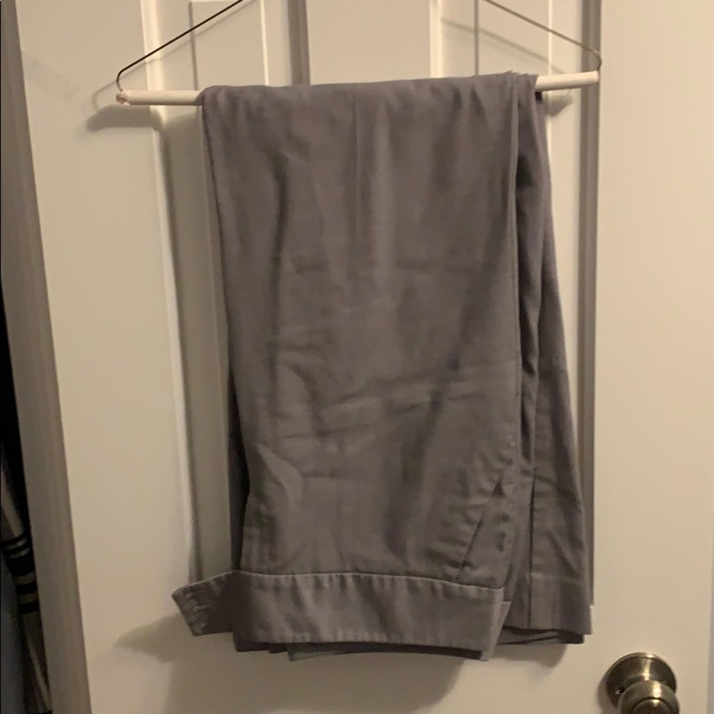 Grey wide leg slacks